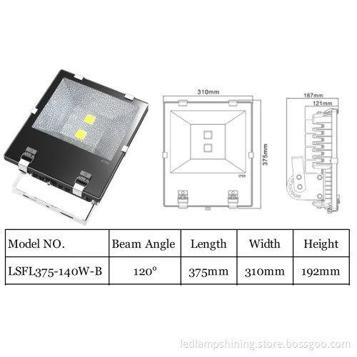 Outdoor ip65 140W Retrofit LED Flood Light